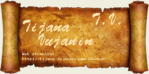 Tijana Vujanin vizit kartica